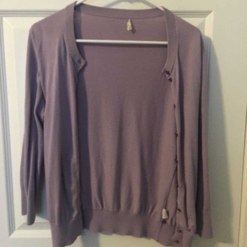 Lavender 3/4 sleeve cardigan